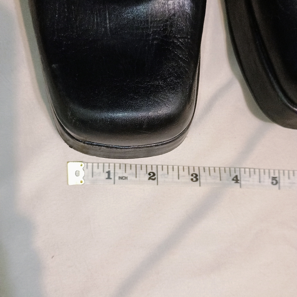 Steve Madden Chunky Platform Shush Black Heeled Boots Sz 10B - Picture 13 of 16